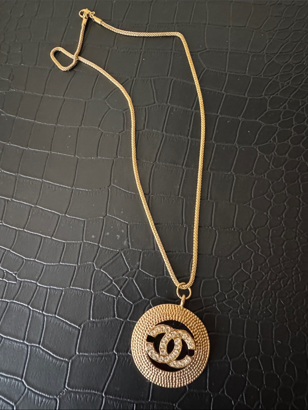 CC initials Gold-Tone Necklace